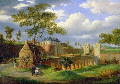 Veduta della Porta di Valenciennes a Douai da Joseph Louis Leborne